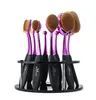 Hot Fashion Makeup Brushes Professional 10pcs Brush Set Tandborste Make up Borstar med penselhållare Gratis frakt