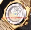 6 couleurs Luxury 57111A010 Sport Watch Men Brand Auto Monment Watch 18K Gold Case 40mm Blue Dial Band en acier inoxydable Watch7199819
