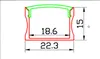 2m / st LED-aluminiumprofil för LED-streckljus, LED-band Aluminiumkanal