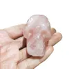 Cristal naturel Rose Quartz crâne cadeaux améthyste opale obsidienne pierre de guérison décoration de la maison artisanat petits ornements 1951244