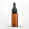 Mini fiale contagocce in vetro marrone con contagocce per olio essenziale in vetro ambrato vuoto da 10 ml all'ingrosso