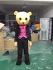 2018 Costume de mascotte de costume de dessin animé d'ours chaud de haute qualité, Costumes de personnage d'ours Vêtements Taille adulte