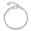 Factory Partihandel 925 Sterling Silver Armband Snake Chain Fit Charm European Bead Bangle Armband för män Kvinnor Smycken Gåva i bulk