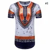 メンズアフリカの翻訳Dashiki TシャツBoho Hippie Kaftanのお祝い部族O首の民族トップ半袖の不規則な男性Tシャツ