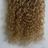 Nastro nelle estensioni dei capelli umani 100g 40 pezzi estensioni dei capelli del nastro ricci 18 "20" 22 "24" Applicare nastro adesivo capelli di trama della pelle