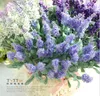 Wholesale-11pcs romance 10 heads artificial silk lavender decorative flower for wedding party and home decoration 3 colors