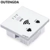 OUTENGDA 300 Mbps em Parede Wi-fi Ponto de Acesso Tomada Sem Fio AP para o Projeto Wi-fi do Hotel Apoio AC de Gerenciamento de RJ45 RJ11 WPS criptografia