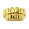 New Hip Hop Gold Teeth Grillz Top & Bottom Dental Grills Mouth Punk Teeth Caps Cosplay Party Tooth Rapper Jewelry Set