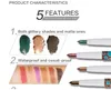 10 Colors/set Beauty Cosmetics Glitter Eyeshadow Pencil Waterproof Colorful Makeup Pen Eyeliner Glitter Lip Eye Liner Pencil free shipping