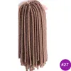 14 인치 30strand faux locs 크로 셰 뜨개질 브레이드 모발 합성 브레이딩 소프트 무서