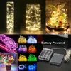 1M 2M 3M 5M 10M LED-slingor Batteridrift LED Koppartråd Dekoration Starry Fairy Light Holiday Bröllopsljus