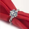 Choucong Hot Solitaire 2CT Diamond CZ 925 Sterling Silver Donne Engagement Band Band Anello SZ 4-10 Regalo