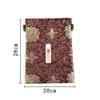 Lyxblomma Kinesisk Silk Drawstring Väskor Dekorera extra stora påsar Presentväskor för smycken Förpackning Väskor med fodrad 20x27cm 2pcs / l