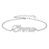 Bracelets à breloques en acier inoxydable plaqué or 18 carats avec lettre "Emma", cadeau de noël personnalisé pour petite amie