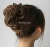 Ladies039 big curly hair buns chignons synthetic hair 4colors drop 8321967