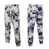 Casual Men Pants Floral Print Plus Size Linen Joggers Hip Hop Street Wear Brand Male Summer Loose Pants