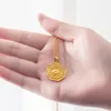 Goldfarbene Tai-Chi-Anhänger-Halskette, Klatsch-Balance-Symbol, Yin-Yang-Split-Halskette für Männer oder Frauen3322050