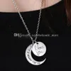 Fashion Moon Necklace أنا أحبك إلى القمر والعودة قلادة 2018 جديد سحر مجوهرات للنساء هدية الأطفال الملحقات C3751