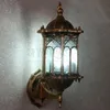 8 "Lampy ścienne zewnętrzne Vintage European Crown Villa Landscape Wodoodporne kinkiety śródziemnomorskie światła wsporników korytarza