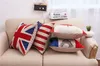 45x45cm New English Usa Pillow Case Cushion Case French Country Flag Paris Pillowcases Sofa 18X18 Cotton Linen Lumbar Support Almofada