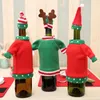 Juldekoration Santa Claus Wine Bottle Cover Gift Reindeer Snowflake Bottle Hold Bag Väska Snowman Xmas Dekor Heminredning WX9-841