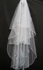 Bling Wedding Veils with Crystal for Bride two layers High Quality Soft Tulle Bridal Veil with Crystals Short Layered Bridal Vail 286D