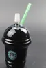 Starbud Design Black Recycler 10 cm glas Bong Dab Rig Bong Vattenpipor 14,4 mm Hane Downstem vattenpipor Bägare Bongs Glasskål