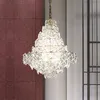 LED Nowoczesne Kryształowe Szklane Żyrandole Oświetlenie Oświetlenie Amerykański Żyrandol Home Oświetlenie Kryte Restauracja Dining Bed Living Room Lampy