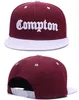 핫 크리스마스 판매 패션 SSUR Snapback Compton Black Hats Mens 여성 패션 조절 가능한 스냅 백 캡 고품질 거리 모자 모자