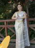 Vêtements Vêtements pour minorités asiatiques Dai princesse Thaïlande robe de mariée Dai mariée Blanc Sans manches épaule unique Châle tenue de mariage