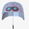Nuovo ombrello UV a forma di casco creativo Parasole per ragazzi e ragazze con manico lungo Anti