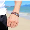 GAGAFEEL 4 couleurs personnalisé graver Bracelet pour hommes Punk multicouche Bracelet en acier inoxydable PU cuir bracelet cadeau spécial pour Male269O