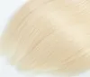 9A BLEACH BLONDE 613 Farbe 13x4 Spitze Frontalverschluss mit 3 Bündeln Brasilianische peruanische indische malaysische geradinere jungfräuliche menschliche Haare gewebt