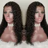 Transparent HD Curly Lace Front Human Hair Wigs-Glueless 130% Densitet Brasilianska Virgin Remy Paryker med Baby Hairs För Afroamerikaner 12 tums Naturfärg Diva1