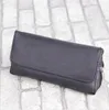 Yeni siyah, pürüzsüz, tek çanta, çift toka, fermuar, boru bağlantı parçaları, çift katmanlı taşınabilir deri çanta.