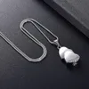 LKJ12447 Zilver Tone Hart Crematie Hanger Mannen Vrouwen As Houder Gedenkteken Urn Ketting met Trechter Geschenkdoos2899