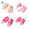 mism2pcs/set kids curl curl scrunchy haircescorsoriesカラフルな子供弾性髪のネクタイボウノットヘアクリップランダムカラー