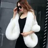 Alta calidad elegante cálido Bolero capa nupcial invierno piel mujer chaqueta capas fiesta boda abrigo QC1159