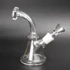 Mini Bent Neck Beaker Small Glass Beaker Bong Heady Bongs 5'' Water Pipe Tiny Water Hand Pipe Waterpipe Beaker with Flared Mouthpiece