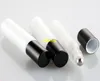 200 stks / partij 17x77mm Maat 10ml Frosting Glass Essential Oil Roller Flessen Transparante Roestvrijstalen Rol op fles