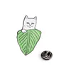 Enamel Animal Cat Pins broszka z kreskówki Pin Lapel For Women Men Top Dress Cosage Fashion Jewelry Will and Sandy