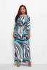 Sexy western stripes big size dress hot new trade women's clothing source