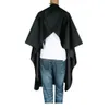 Professionell vattentät Tough Nylon Hawl Shawls Hairdcut Cape 59inch x 55inch svart cape med en snap stängning