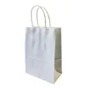 50 -stcs/pack kraft paper cadeauzakje 21x15x8cm solide kleur boetiek winkel festival cadeauboge tassen met handvat
