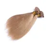 Zijdeachtige rechte Braziliaanse honingblond menselijk haar weven bundels #27 lichtbruine maagdelijke Remy Human Hair Extensions dubbele inslag 3 stks lot