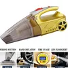 portable 4 in 1 Multi-function Dual Use Car vacuum cleaner with air inflation portable handheld light digital pressure preset