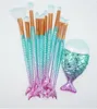 11pcs/Lot Eye Makeup Brushes Sets Mermaid pinceaux de maquillage Make up Brush High Tech Tool Kit