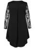 PlusMiss Plus Size 5XL Sexy Sheer Black Lace Crochet Dress Women Robe Femme Abiti da festa in chiffon Donna Big Size XXXXL XXXL XXL