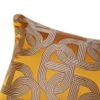 Contemporary Dark Orange Geometric Pillow Case Modern Square 45x45cm Rope Pipping Jacquard Woven Home Floor SOFA CUSHION COVER3491204