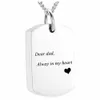 Zilver Beste Brother Alway In My Heart Shape Simple Bar Urn Hanger Memorial - Ashes Houdersake Exquisite Cremation Hanger Ketting Roestvrij